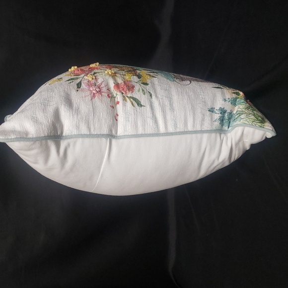 Isaac Mizrahi NWT Multicolor Floral with Bunny on Scooter Pillow - Picture 5 of 7